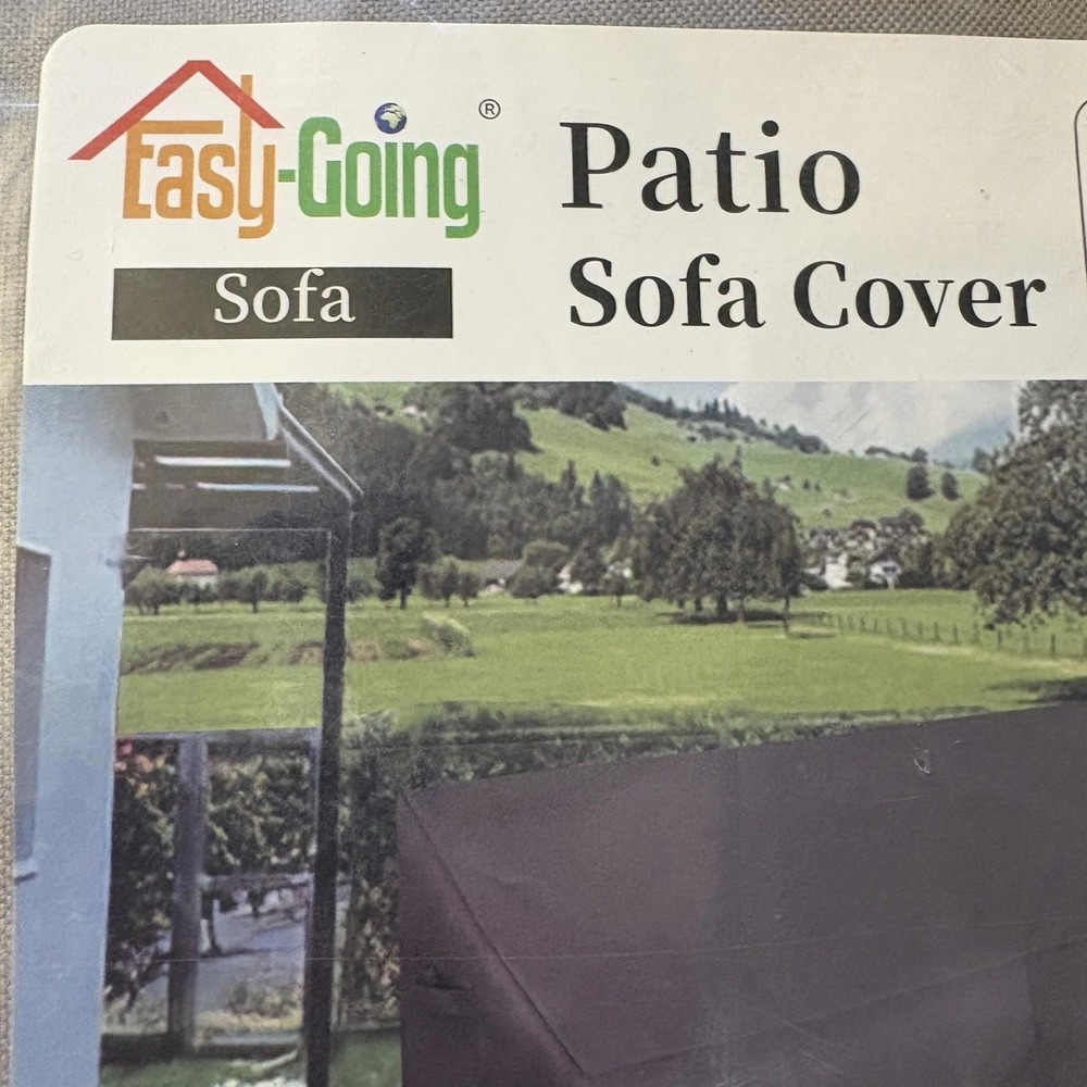 Easy-Going Outdoor Couch Cover, Heavy Duty 88Wx32.5Dx33H, Gray/Dark Gray - Picture 5 of 9